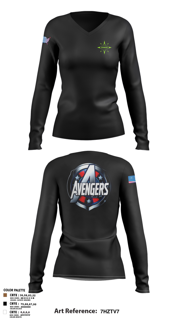 Womens Long Sleeve Vneck Shirt, 16th Ordnance battalion, , Teamtime, Team time, sublimation, custom sports apparel, team uniforms, spirit wear, spiritwear, sports uniforms, custom shirts, team store, custom team store, fundraiser sports, apparel fundraiser