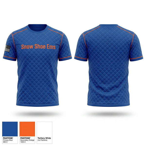 Short Sleeve Performance Shirt, Snow Shoe Ems, EMS/EMT, Teamtime, Team time, sublimation, custom sports apparel, team uniforms, spirit wear, spiritwear, sports uniforms, custom shirts, team store, custom team store, fundraiser sports, apparel fundraiser