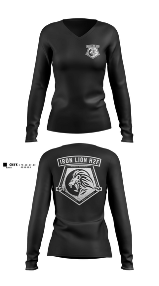 Womens Long Sleeve Vneck Shirt, 35th CSB H2F, Army, Teamtime, Team time, sublimation, custom sports apparel, team uniforms, spirit wear, spiritwear, sports uniforms, custom shirts, team store, custom team store, fundraiser sports, apparel fundraiser
