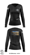 Modesto Police Department Air Support Unit 72124491 Women's Long Sleeve V-neck Shirt - 1