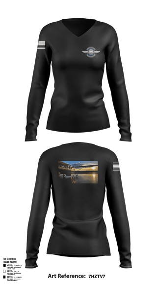 Womens Long Sleeve Vneck Shirt, Modesto Police Department Air Support Unit, , Teamtime, Team time, sublimation, custom sports apparel, team uniforms, spirit wear, spiritwear, sports uniforms, custom shirts, team store, custom team store, fundraiser sports, apparel fundraiser