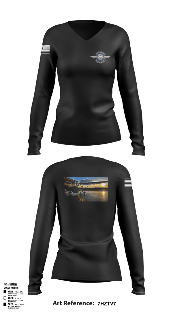 Womens Long Sleeve Vneck Shirt, Modesto Police Department Air Support Unit, , Teamtime, Team time, sublimation, custom sports apparel, team uniforms, spirit wear, spiritwear, sports uniforms, custom shirts, team store, custom team store, fundraiser sports, apparel fundraiser