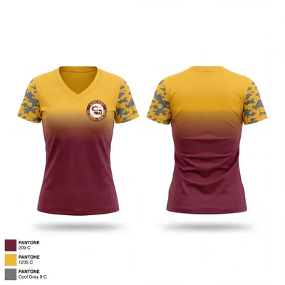 Clovis West Babe Ruth / Cal Ripken Youth Baseball League 16347626 Women's Short Sleeve V-neck Shirt - 1