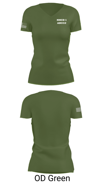 NMCB 1 ABCC2 27899779 Women's Short Sleeve V-neck Shirt - 46