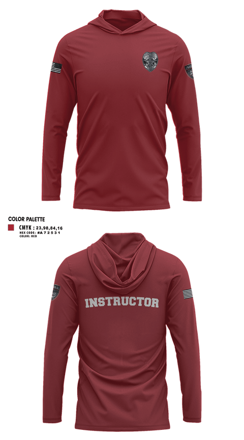 Long Sleeve Performance Shirt with hood, San marcos police - field force, Police, Teamtime, Team time, sublimation, custom sports apparel, team uniforms, spirit wear, spiritwear, sports uniforms, custom shirts, team store, custom team store, fundraiser sports, apparel fundraiser