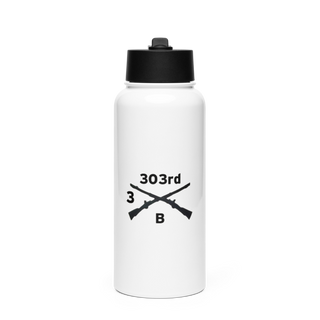 3 303rd B TRP 84676329 Stainless Steel Water Bottle with a Straw Lid