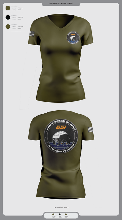 CPT3 31971916 Women's Short Sleeve V-neck Shirt - 1