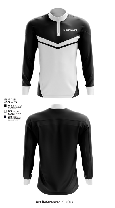 Blackhawks 62015928 Quarter Zip Jacket - 1