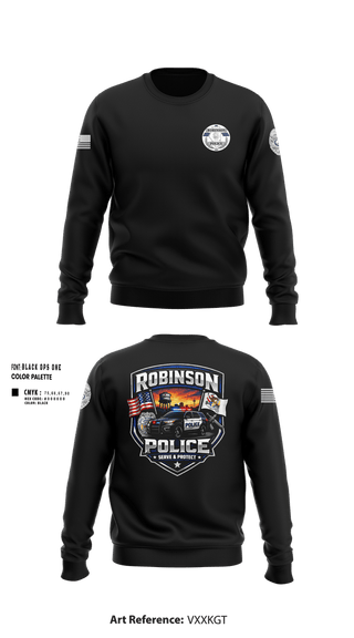 Crew Neck Sweatshirt, Robinson Police Department, Police, Teamtime, Team time, sublimation, custom sports apparel, team uniforms, spirit wear, spiritwear, sports uniforms, custom shirts, team store, custom team store, fundraiser sports, apparel fundraiser