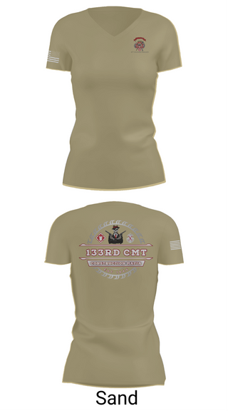 Womens Short Sleeve Vneck Shirt, 133rd Construction Management Team, , Teamtime, Team time, sublimation, custom sports apparel, team uniforms, spirit wear, spiritwear, sports uniforms, custom shirts, team store, custom team store, fundraiser sports, apparel fundraiser