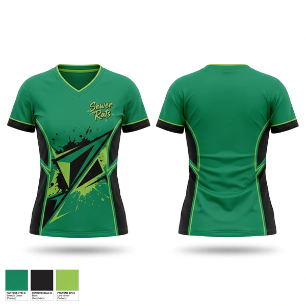 Womens Short Sleeve Vneck Shirt, Sewer Rats, Men's Soccer, Teamtime, Team time, sublimation, custom sports apparel, team uniforms, spirit wear, spiritwear, sports uniforms, custom shirts, team store, custom team store, fundraiser sports, apparel fundraiser