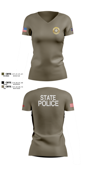 Womens Short Sleeve Vneck Shirt, Texas Alcoholic Beverage Commission, Police, Teamtime, Team time, sublimation, custom sports apparel, team uniforms, spirit wear, spiritwear, sports uniforms, custom shirts, team store, custom team store, fundraiser sports, apparel fundraiser
