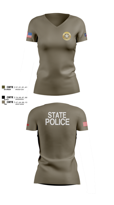 Texas Alcoholic Beverage Commission 30921681 Women's Short Sleeve V-neck Shirt - 102