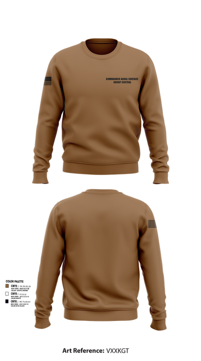 Commander Naval Surface Group Central 54326587 Crew Neck Sweatshirt - 1