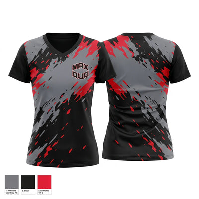 Maximum Quotient Track Club 14639917 Women's Short Sleeve V-neck Shirt - 1