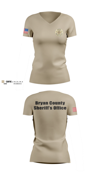 Womens Short Sleeve Vneck Shirt, Bryan County Sheriff’s Office, Police, Teamtime, Team time, sublimation, custom sports apparel, team uniforms, spirit wear, spiritwear, sports uniforms, custom shirts, team store, custom team store, fundraiser sports, apparel fundraiser