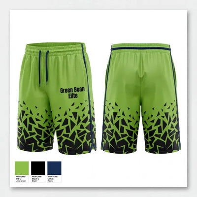 Green Bean Elite 21650176 Mens Reversible Basketball Shorts - 1