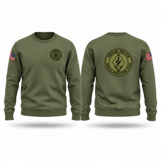Crew Neck Sweatshirt, Pryor SOT, Police, Teamtime, Team time, sublimation, custom sports apparel, team uniforms, spirit wear, spiritwear, sports uniforms, custom shirts, team store, custom team store, fundraiser sports, apparel fundraiser