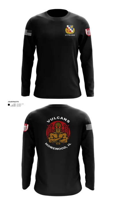 317th ECC 65415028 Long Sleeve Performance Shirt 100
