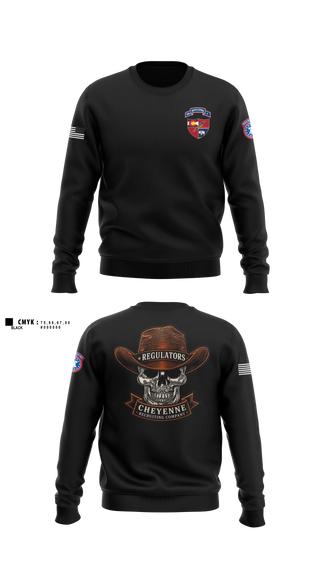 Crew Neck Sweatshirt, Cheyenne US Army Recruiting Company, Army, Teamtime, Team time, sublimation, custom sports apparel, team uniforms, spirit wear, spiritwear, sports uniforms, custom shirts, team store, custom team store, fundraiser sports, apparel fundraiser