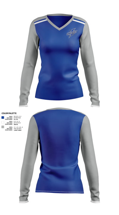 Lysander Lightning Women's Long Sleeve V-neck Shirt - 21