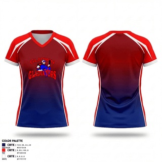 Womens Short Sleeve Vneck Shirt, Gladwin Gladiators, Ice Hockey, Teamtime, Team time, sublimation, custom sports apparel, team uniforms, spirit wear, spiritwear, sports uniforms, custom shirts, team store, custom team store, fundraiser sports, apparel fundraiser