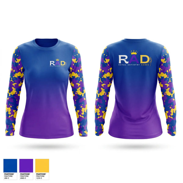 Long Sleeve Performance Shirt, Royal Artistry Dance, Spirit Store, Teamtime, Team time, sublimation, custom sports apparel, team uniforms, spirit wear, spiritwear, sports uniforms, custom shirts, team store, custom team store, fundraiser sports, apparel fundraiser