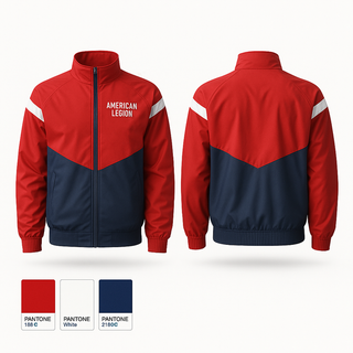 Windbreaker, American Legion, Baseball, Teamtime, Team time, sublimation, custom sports apparel, team uniforms, spirit wear, spiritwear, sports uniforms, custom shirts, team store, custom team store, fundraiser sports, apparel fundraiser