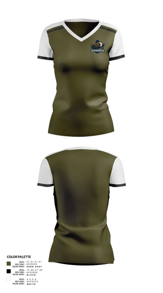 Womens Short Sleeve Vneck Shirt, Slapsquatch, Ice Hockey, Teamtime, Team time, sublimation, custom sports apparel, team uniforms, spirit wear, spiritwear, sports uniforms, custom shirts, team store, custom team store, fundraiser sports, apparel fundraiser