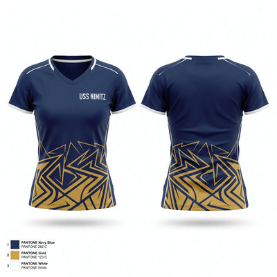 USS NIMITZ Women's Short Sleeve V-neck Shirt - 1