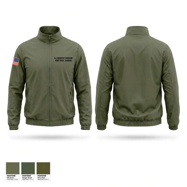 Windbreaker, 1st infantry division fort Riley Kansas, Bowling, Teamtime, Team time, sublimation, custom sports apparel, team uniforms, spirit wear, spiritwear, sports uniforms, custom shirts, team store, custom team store, fundraiser sports, apparel fundraiser