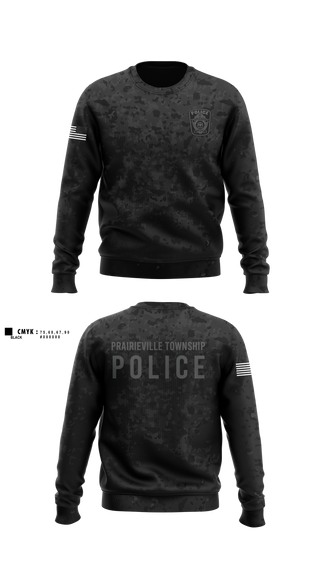 Crew Neck Sweatshirt, Prairieville Township police, Police, Teamtime, Team time, sublimation, custom sports apparel, team uniforms, spirit wear, spiritwear, sports uniforms, custom shirts, team store, custom team store, fundraiser sports, apparel fundraiser