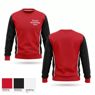 Crew Neck Sweatshirt, Freeport Intermediate Cheer, Cheer, Teamtime, Team time, sublimation, custom sports apparel, team uniforms, spirit wear, spiritwear, sports uniforms, custom shirts, team store, custom team store, fundraiser sports, apparel fundraiser