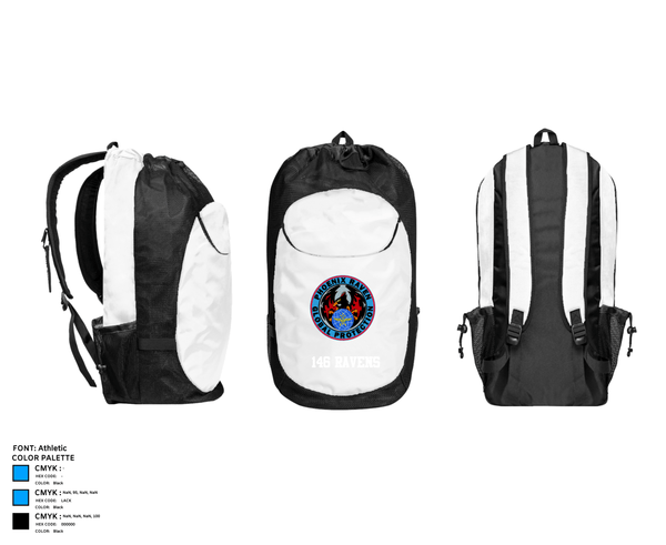 Gear Bag, 146 Ravens, Air Force, Teamtime, Team time, sublimation, custom sports apparel, team uniforms, spirit wear, spiritwear, sports uniforms, custom shirts, team store, custom team store, fundraiser sports, apparel fundraiser