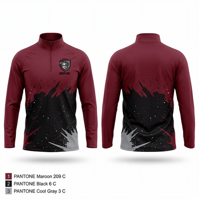 Lansingburgh Knights 54257003 Quarter Zip Jacket - 25