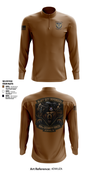 Quarter Zip Jacket, 164th security forces, Air Force, Teamtime, Team time, sublimation, custom sports apparel, team uniforms, spirit wear, spiritwear, sports uniforms, custom shirts, team store, custom team store, fundraiser sports, apparel fundraiser