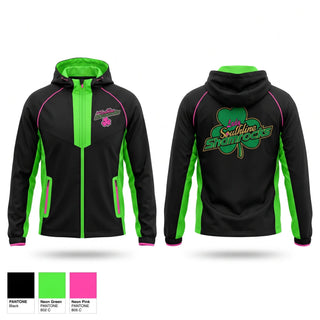 Windbreaker, Southline Lady Shamrocks, Softball, Teamtime, Team time, sublimation, custom sports apparel, team uniforms, spirit wear, spiritwear, sports uniforms, custom shirts, team store, custom team store, fundraiser sports, apparel fundraiser
