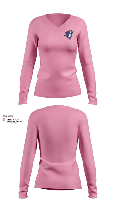 Kate Duncan Smith DAR School Volleyball 52095920 Women's Long Sleeve V-neck Shirt - 52