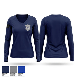 Womens Long Sleeve Vneck Shirt, MassDFS Special Ops, Fire Department, Teamtime, Team time, sublimation, custom sports apparel, team uniforms, spirit wear, spiritwear, sports uniforms, custom shirts, team store, custom team store, fundraiser sports, apparel fundraiser