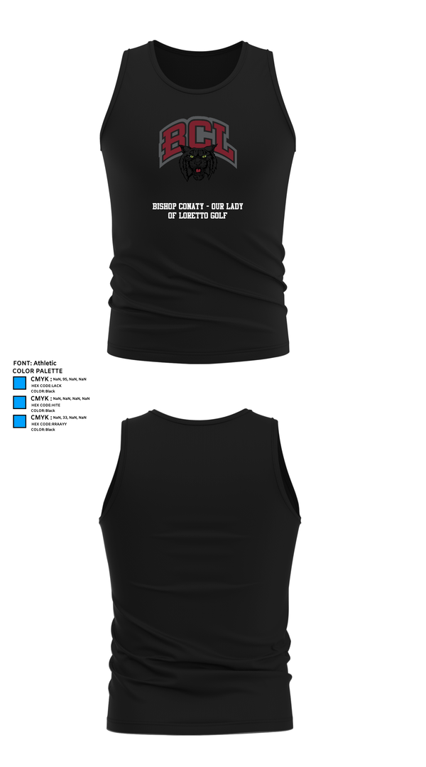Tank Top, Bishop Conaty - Our Lady of Loretto Golf, Golf, Teamtime, Team time, sublimation, custom sports apparel, team uniforms, spirit wear, spiritwear, sports uniforms, custom shirts, team store, custom team store, fundraiser sports, apparel fundraiser