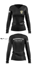 Massachusetts State Police Fire & Explosion Investigation Unit 9472386 Women's Long Sleeve V-neck Shirt - 2