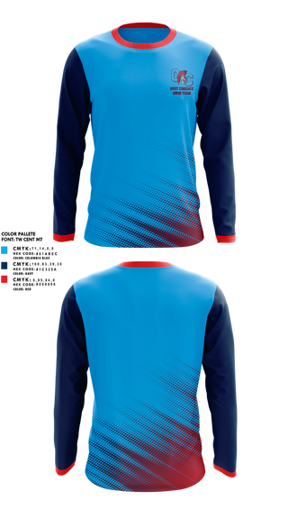 Long Sleeve Performance Shirt, Ovey Comeaux Swimming, Swimming, Teamtime, Team time, sublimation, custom sports apparel, team uniforms, spirit wear, spiritwear, sports uniforms, custom shirts, team store, custom team store, fundraiser sports, apparel fundraiser