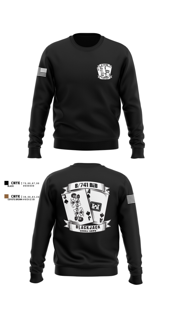 Crew Neck Sweatshirt, B/741BEB, Army, Teamtime, Team time, sublimation, custom sports apparel, team uniforms, spirit wear, spiritwear, sports uniforms, custom shirts, team store, custom team store, fundraiser sports, apparel fundraiser