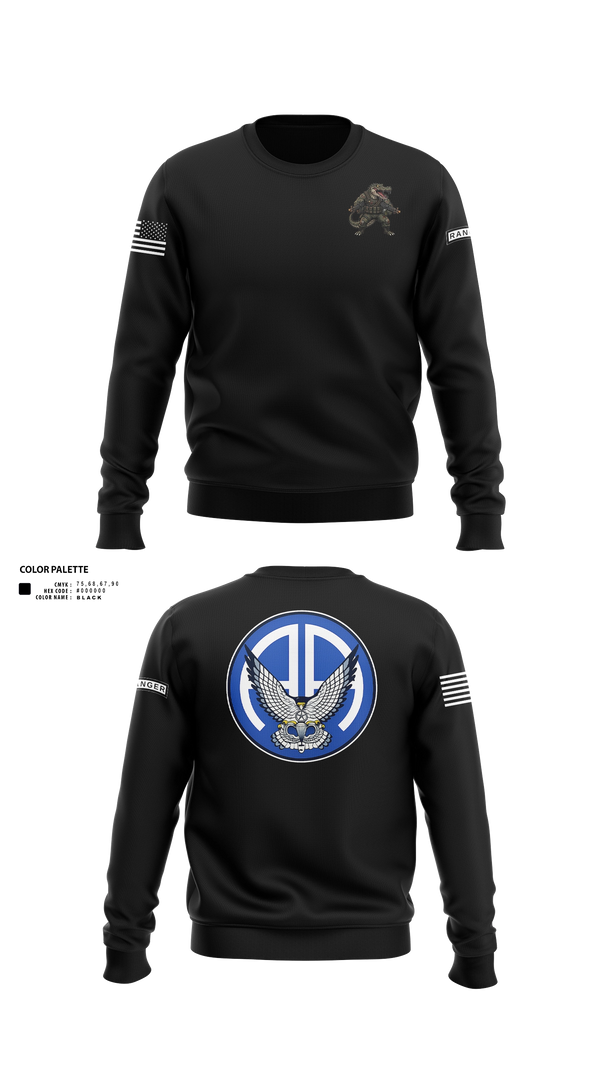 Crew Neck Sweatshirt, A Co 2-325 AIR, Army, Teamtime, Team time, sublimation, custom sports apparel, team uniforms, spirit wear, spiritwear, sports uniforms, custom shirts, team store, custom team store, fundraiser sports, apparel fundraiser