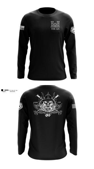 Long Sleeve Performance Shirt, 125 ENGINEER COMPANY, National Guard, Teamtime, Team time, sublimation, custom sports apparel, team uniforms, spirit wear, spiritwear, sports uniforms, custom shirts, team store, custom team store, fundraiser sports, apparel fundraiser