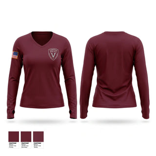 Womens Long Sleeve Vneck Shirt, Verona Police Department, Police, Teamtime, Team time, sublimation, custom sports apparel, team uniforms, spirit wear, spiritwear, sports uniforms, custom shirts, team store, custom team store, fundraiser sports, apparel fundraiser