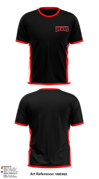 Short Sleeve Performance Shirt, Hatch Valley Bears, Men's Basketball, Teamtime, Team time, sublimation, custom sports apparel, team uniforms, spirit wear, spiritwear, sports uniforms, custom shirts, team store, custom team store, fundraiser sports, apparel fundraiser