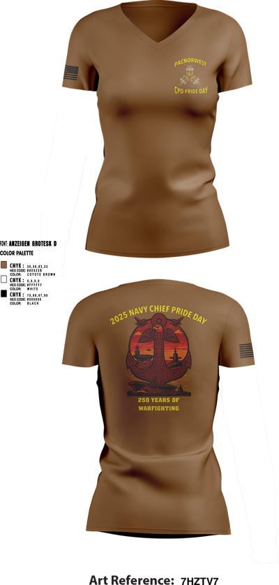 PNW CHIEFS 6578878 Women's Short Sleeve V-neck Shirt - 3 (1)