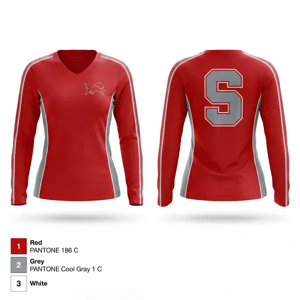 Womens Long Sleeve Vneck Shirt, Selmer Middle School Softball, Softball, Teamtime, Team time, sublimation, custom sports apparel, team uniforms, spirit wear, spiritwear, sports uniforms, custom shirts, team store, custom team store, fundraiser sports, apparel fundraiser