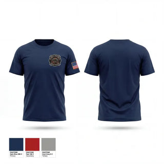 Old School Cotton Feel Shirt, East Tawakoni Fire Rescue, Fire Department, Teamtime, Team time, sublimation, custom sports apparel, team uniforms, spirit wear, spiritwear, sports uniforms, custom shirts, team store, custom team store, fundraiser sports, apparel fundraiser